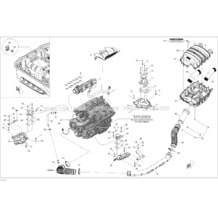 01- Engine And Air Intake Silencer pour Seadoo 2012 WAKE PRO 215
