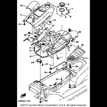 ENGINE HATCH 1 pour Yamaha 1997 WaveRunner WAVE BLASTER II - WB760V - 1997