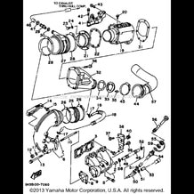 EXHAUST 1 pour Yamaha 1997 WaveRunner WAVE BLASTER II - WB760V - 1997