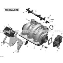 02- Air Intake Manifold And Throttle Body 2 pour Sea-Doo 2013 GTI LTD 155, 2013