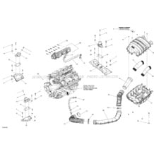 01- Engine And Air Intake Silencer pour Seadoo 2013 GTR 215, 2013