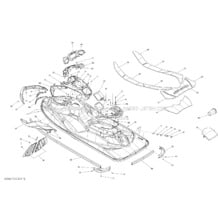 09- Body _34S1417 pour Sea-Doo 2014 GTR 215, 2014
