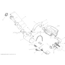 01- Exhaust System _37S1403 pour Sea-Doo 2014 GTX LTD iS 260, 2014