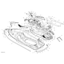09- Body _34S1403 pour Sea-Doo 2014 GTX LTD iS 260, 2014