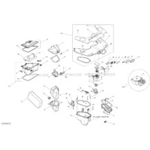 09- Storage Compartments _44S1403 pour Sea-Doo 2014 GTX LTD iS 260, 2014