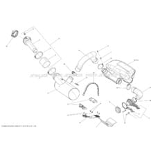 01- Exhaust System _37S1408 pour Seadoo 2014 GTX LTD 215, 2014