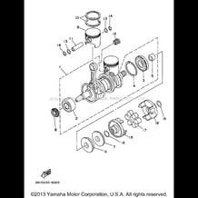 CRANKSHAFT PISTON pour Yamaha 1997 WaveRunner WAVE RAIDER 700 (RA700BV) 1997