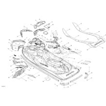 09- Body _34S1411 pour Sea-Doo 2014 RXP-X 260 & RS, 2014