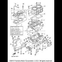 CYLINDER CRANKCASE pour Yamaha 1997 WaveRunner WAVE RAIDER 700 (RA700BV) 1997