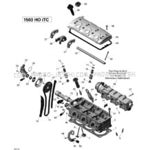 01- Cylinder Head pour Seadoo 2014 RXT-X 260 & RS. 2014