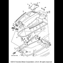 ENGINE HATCH pour Yamaha 1997 WaveRunner WAVE RAIDER 700 - RA700BV - 1997