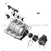 02- Air Intake Manifold And Throttle Body _18R1411 pour Sea-Doo 2014 SPARK ACE 900 (2up), 2014
