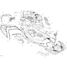 09- Body _34S1402 pour Sea-Doo 2014 SPARK ACE 900 (2up), 2014