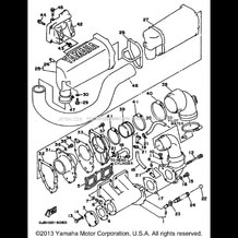 EXHAUST 1 pour Yamaha 1997 WaveRunner WAVE RAIDER 700 - RA700BV - 1997