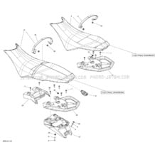 09- Seat _25S1402 pour Seadoo 2014 SPARK ACE 900 (2up), 2014