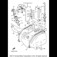 FUEL TANK pour Yamaha 1997 WaveRunner WAVE RAIDER 700 (RA700BV) 1997