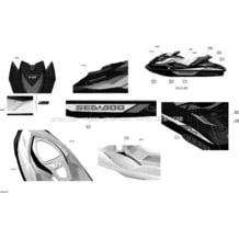 09- Decals _29S1518 pour Sea-Doo 2015 GTR 215, 2015