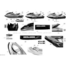 09- Decals _29S1519b pour Sea-Doo 2015 GTS 130 & Rental, 2015