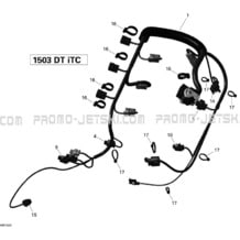 10- Engine Harness _46R1528 pour Sea-Doo 2015 GTS 130 & Rental, 2015