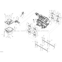 01- Engine And Air Intake Silencer _07S1501 pour Seadoo 2015 SPARK ACE 900 (2up), 2015