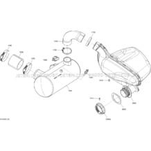 01- Exhaust System _37S1501 pour Sea-Doo 2015 SPARK ACE 900 (2up), 2015