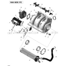 02- Air Intake Manifold And Throttle Body _18R1530 pour Seadoo 2015 WAKE PRO 215, 2015