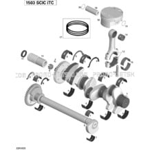 01- Crankshaft, Pistons and Balance Shaft - 215 pour Seadoo 2016 GTI-GTR-GTS, 2016