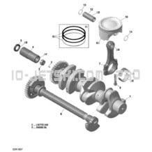 01- Crankshaft, Pistons And Balance Shaft - 300 pour Sea-Doo 2016 RXP, 2016