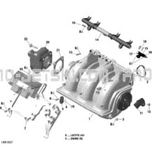 02- Air Intake Manifold And Throttle Body - 300 pour Seadoo 2016 RXP, 2016