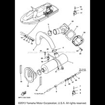 EXHAUST 2 pour Yamaha 1997 WaveRunner WAVE RUNNER GP760 - GP760V - 1997