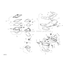 09- Storage Compartments - With Suspension pour Seadoo 2016 RXT, 2016