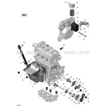01- Engine Lubrication - 900-900 HO ACE pour Sea-Doo 2016 SPARK, 2016