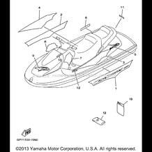 GRAPHIC TOOL pour Yamaha 1997 WaveRunner WAVE RUNNER GP760 - GP760V - 1997