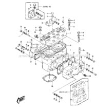 CYLINDER HEAD/CYLINDER ('79-'81 A3/A4/A4 pour Kawasaki 1979 JS440