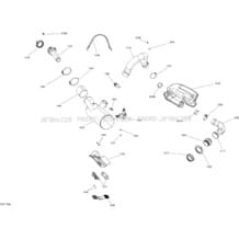 01- Exhaust System - Model with Suspension pour Seadoo 2017 GTX, 2017