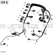 10- Engine Harness - 155 Model With Suspension pour Seadoo 2017 GTX, 2017