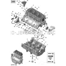 01- Engine Block - 300 pour Sea-Doo 2017 RXP, 2017