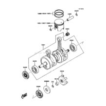 Crankshaft/Piston(s) pour Kawasaki 1989 X2