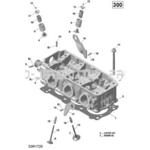 01- Cylinder Head - 300 pour Sea-Doo 2017 RXT, 2017