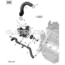 01- Engine Cooling - 300 pour Sea-Doo 2017 RXT, 2017