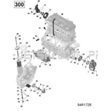 01- Engine Lubrication - 300 pour Sea-Doo 2017 RXT, 2017