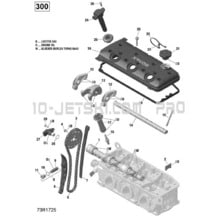 01- Valve Train - 300 pour Sea-Doo 2017 RXT, 2017