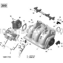 02- Air Intake Manifold And Throttle Body - 300 pour Sea-Doo 2017 RXT, 2017