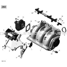 02- Air Intake Manifold And Throttle Body - 260 pour Sea-Doo 2017 RXT, 2017