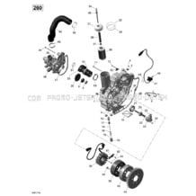 03- PTO Cover and Magneto - 260 pour Seadoo 2017 RXT, 2017