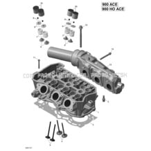 01- Cylinder Head - 900-900 HO ACE pour Seadoo 2017 SPARK, 2017