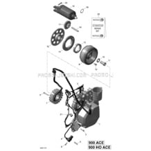 03- Magneto and Electric Starter - 900-900 HO ACE pour Seadoo 2017 SPARK, 2017