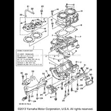 CYLINDER - CRANKCASE pour Yamaha 1997 WaveRunner WAVE RUNNER III - WRA700V - 1997