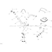 01- Exhaust System - All Models pour Sea-Doo 2017 Wake PRO, 2017