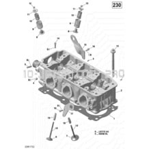 01- Cylinder Head - 230 pour Sea-Doo 2017 Wake PRO, 2017